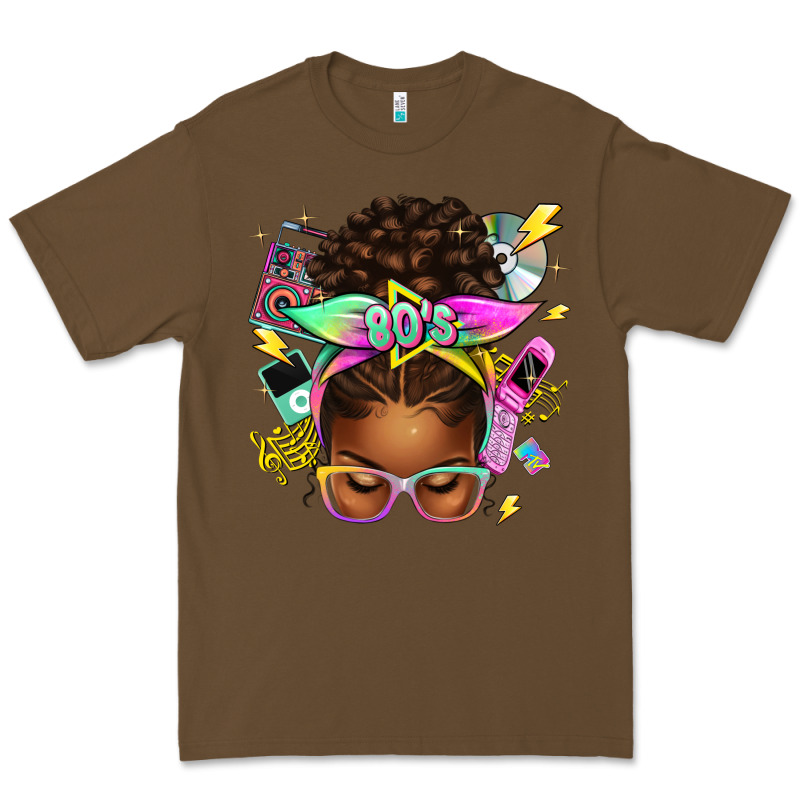 80's Babe Afro Messy Bun Premium Tee by texasbilliewilder | Teevron
