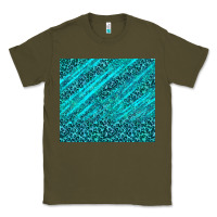 Army Green blue glitter with leopard pattern Classic Tee - TumblerDesignByShophia