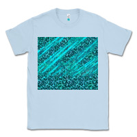 Dusty Blue blue glitter with leopard pattern Classic Tee - TumblerDesignByShophia