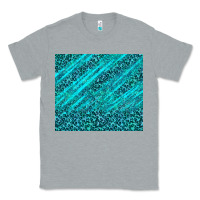 Heather Grey blue glitter with leopard pattern Classic Tee - TumblerDesignByShophia