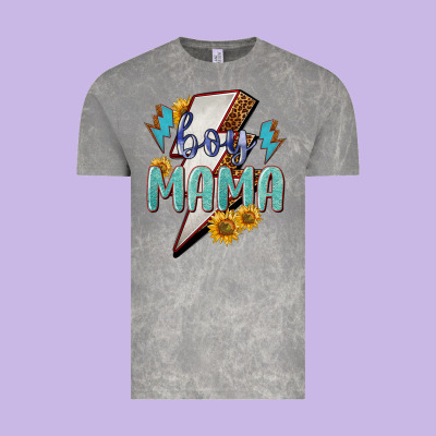 Boy Mama Lightning Bold Mother's Day Vintage Tee Designed By Howdyjamesfarm