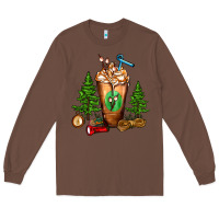 Chestnut camping cold drink frappe Long Sleeve Tee - FaDigitalArtStudio