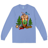 Colony Blue camping cold drink frappe Long Sleeve Tee - FaDigitalArtStudio