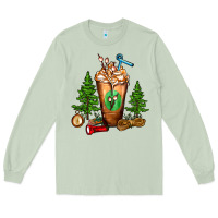 Matcha camping cold drink frappe Long Sleeve Tee - FaDigitalArtStudio