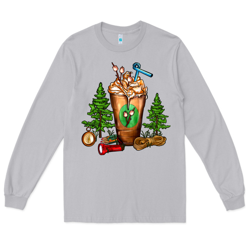 Camping Cold Drink Frappe Long Sleeve Tee by FaDigitalArtStudio | Teevron