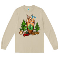 Mushroom camping cold drink frappe Long Sleeve Tee - FaDigitalArtStudio