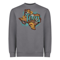 Storm leopard cowhide sunflower texas map Heavyweight Sweatshirt - Artiststas
