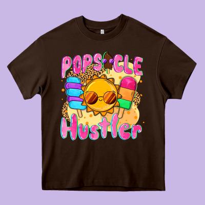 Popsicle Hustler Heavy Core Tee Designed By Nancycooperartshop
