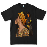 Black Fall afro woman Premium Tee - NancyCooperArtShop