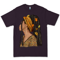Plum Fall afro woman Premium Tee - NancyCooperArtShop