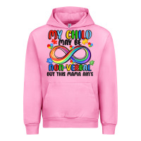 Fuchsia Pink my child may be non verbal but this mama ain's Urban Hoodie - JahusDesignShop