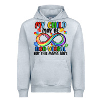 Heather Grey my child may be non verbal but this mama ain's Urban Hoodie - JahusDesignShop