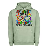 Pigment Oil Green my child may be non verbal but this mama ain's Urban Hoodie - JahusDesignShop