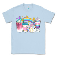 Dusty Blue Unicorn Coffee Cups Classic Tee - Artiststas