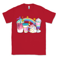 Red Unicorn Coffee Cups Classic Tee - Artiststas