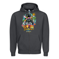 Smoke summer vibes messy bun Zipper Hoodie - BarkalooDesign