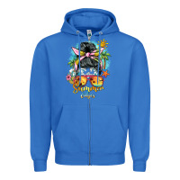 True Royal summer vibes messy bun Zipper Hoodie - BarkalooDesign