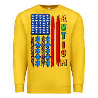 Lemon autism american flag Premium Sweatshirt - AdoDesignShop