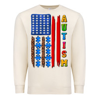 Sandshell autism american flag Premium Sweatshirt - AdoDesignShop