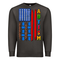 Smoke autism american flag Premium Sweatshirt - AdoDesignShop