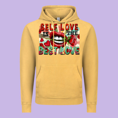 Self Love Is The Best Love Vintage Hoodie Designed By Fadigitalartstudio