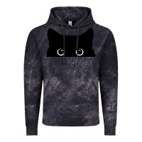 Cloud Black Peeking Cat Vintage Hoodie - maiPhamDesign