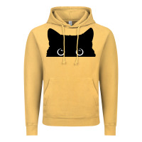 Vintage Mustard Peeking Cat Vintage Hoodie - maiPhamDesign