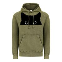 Vintage Olive Peeking Cat Vintage Hoodie - maiPhamDesign