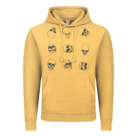 Vintage Mustard Skulls Vintage Hoodie - maiPhamDesign