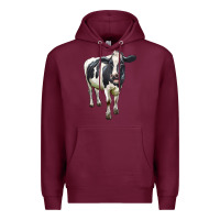 Burgundy Holstein Bull Premium Hoodie - LillyAllenDesigns