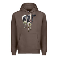 Coffee Holstein Bull Premium Hoodie - LillyAllenDesigns