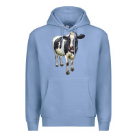 Colony Blue Holstein Bull Premium Hoodie - LillyAllenDesigns