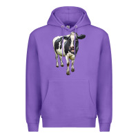 Purple Holstein Bull Premium Hoodie - LillyAllenDesigns