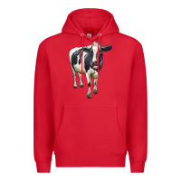 Red Holstein Bull Premium Hoodie - LillyAllenDesigns