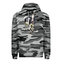 Slate Camo Holstein Bull Premium Hoodie - LillyAllenDesigns