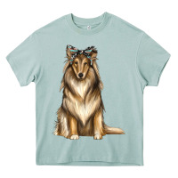 Arona collie with bandanna Heavy Core Tee - texasbilliewilder