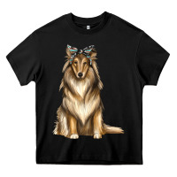Black collie with bandanna Heavy Core Tee - texasbilliewilder