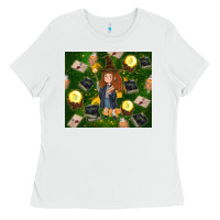White wizard girl with magic Ladies Tee - TumblerDesignByShophia
