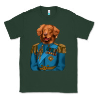 Sports Green Golden Retriever Dog Portrait,Custom Pet Portraits,Renaissance Dog Classic Tee - RanaPortraitStore