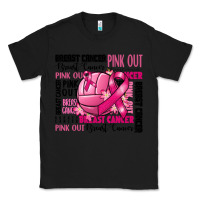 Black volleyball pink out breast cancer Classic Tee - RanaPortraitStore