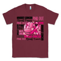 Burgundy volleyball pink out breast cancer Classic Tee - RanaPortraitStore