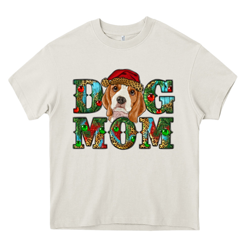 Christmas Beagle Dog Mom Heavy Core Tee by RanaPortraitStore | Teevron