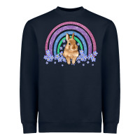Navy bunny rainbow Heavyweight Sweatshirt - Artiststas