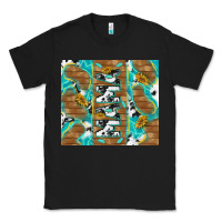 Black cowhide mama with rustic teal wood Classic Tee - TumblerDesignByShophia