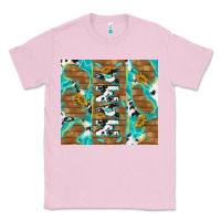 Bubblegum Pink cowhide mama with rustic teal wood Classic Tee - TumblerDesignByShophia
