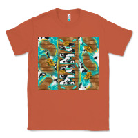 Copper cowhide mama with rustic teal wood Classic Tee - TumblerDesignByShophia