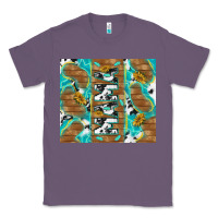 Lavender cowhide mama with rustic teal wood Classic Tee - TumblerDesignByShophia