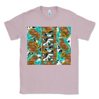 Lilac cowhide mama with rustic teal wood Classic Tee - TumblerDesignByShophia