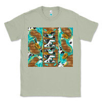 Matcha cowhide mama with rustic teal wood Classic Tee - TumblerDesignByShophia
