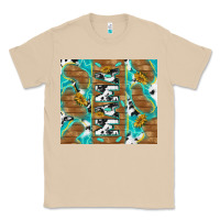Mushroom cowhide mama with rustic teal wood Classic Tee - TumblerDesignByShophia